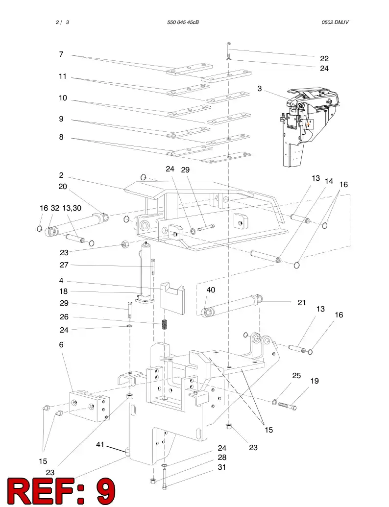13438808 134 388 08 SHIM MOVEABLE JAW - Sandvik Technical Drawing
