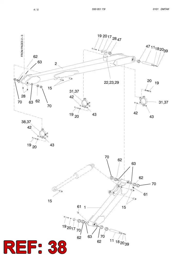 13505808 135 058 08 SUPPORTING BLOCK - Sandvik Technical Drawing
