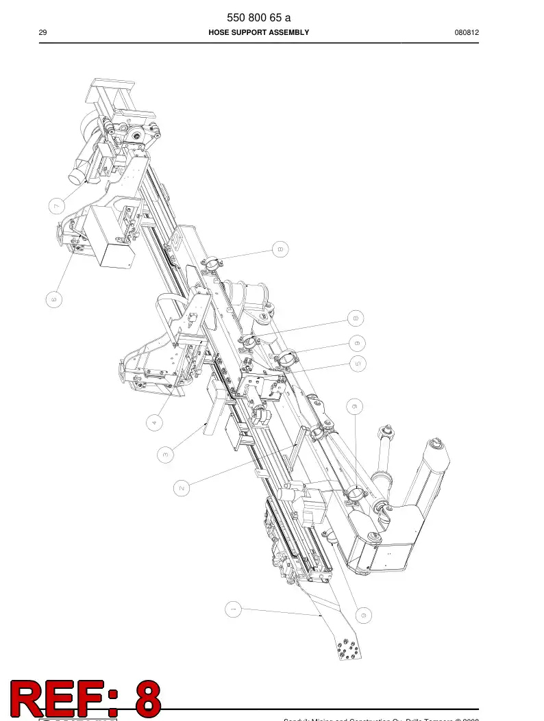13505808a 135 058 08a BLOCO DE SUPORTE - Sandvik Technical Drawing