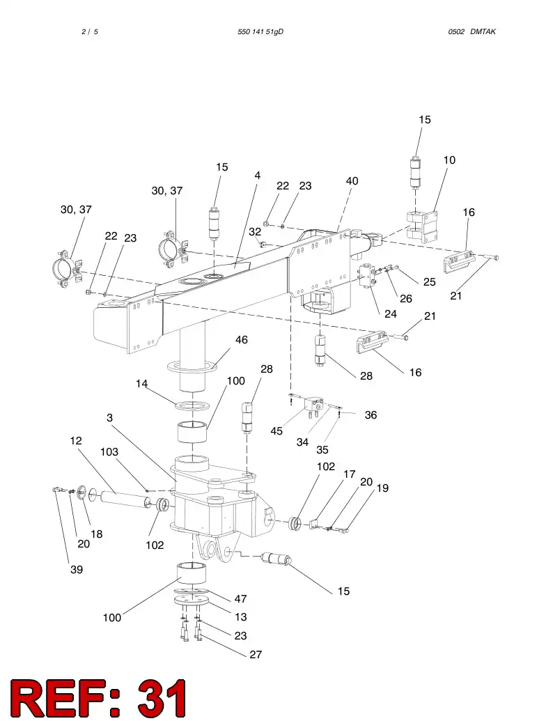 13505938 135 059 38 Supporting block - Sandvik Technical Drawing