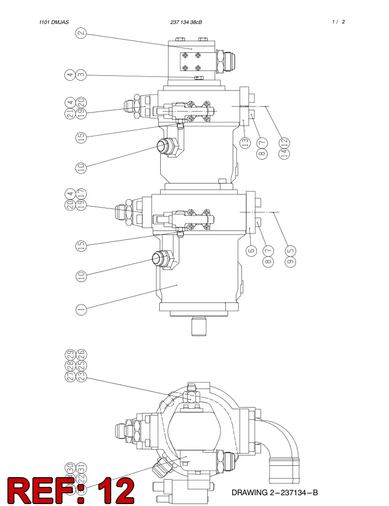 13555028 135 550 28 FLANGE CONNECTOR - Sandvik Technical Drawing