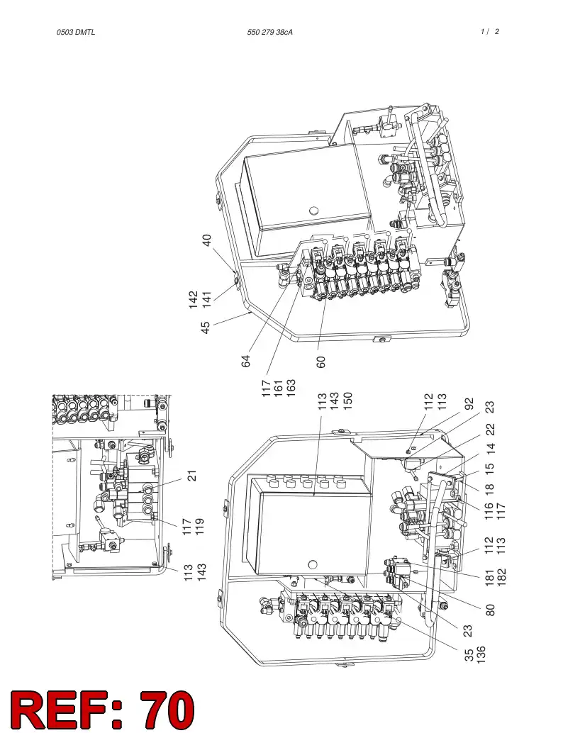 13575087 135 750 87 VALVE ASSEMBLY - Sandvik Technical Drawing