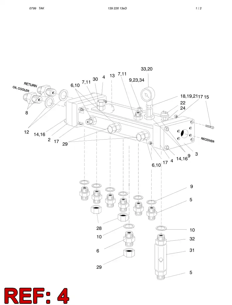 13584798 135 847 98 GASKET PLATE - Sandvik Technical Drawing