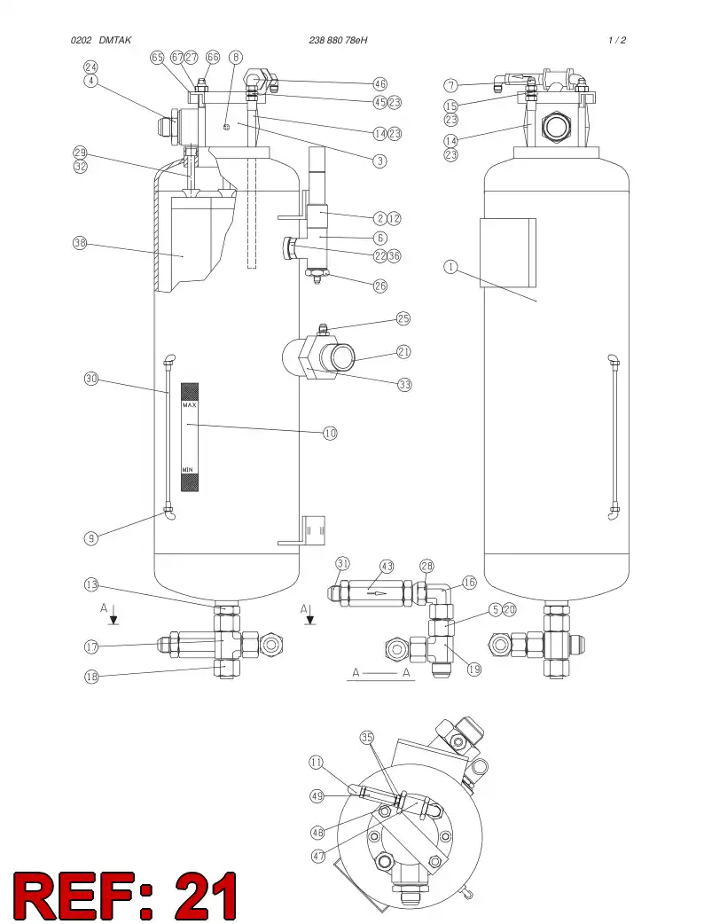 13601068 136 010 68 ADAPTER - Sandvik Technical Drawing