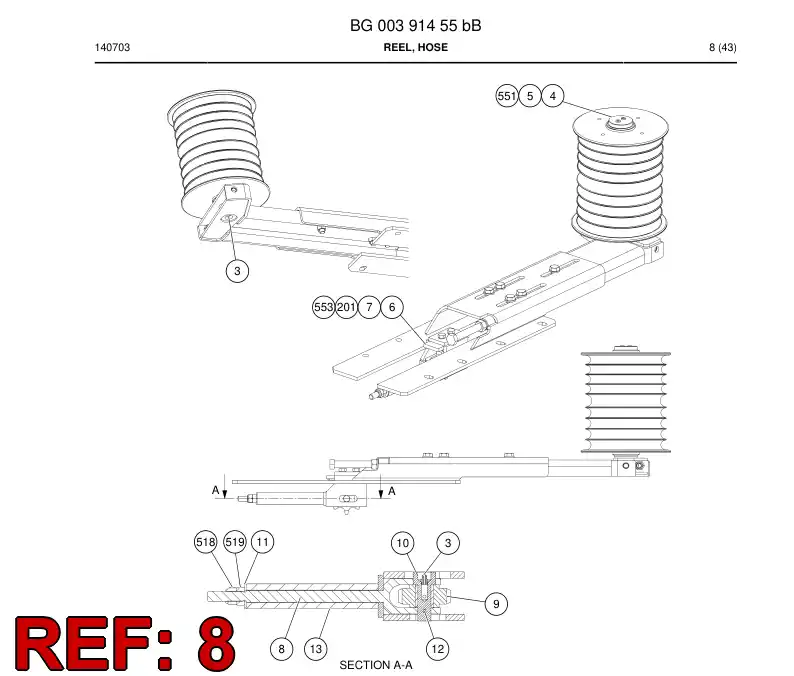 13603088b 136 030 88b POPPET - Sandvik Technical Drawing