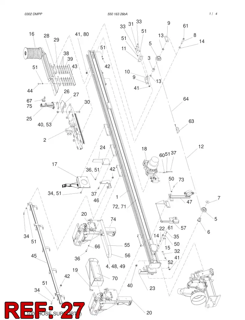13603108 136 031 08 MOUNTING PLATE - Sandvik Technical Drawing