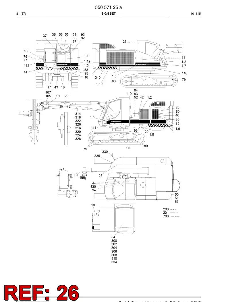 13621968a 136 219 68a Sign - Sandvik Technical Drawing