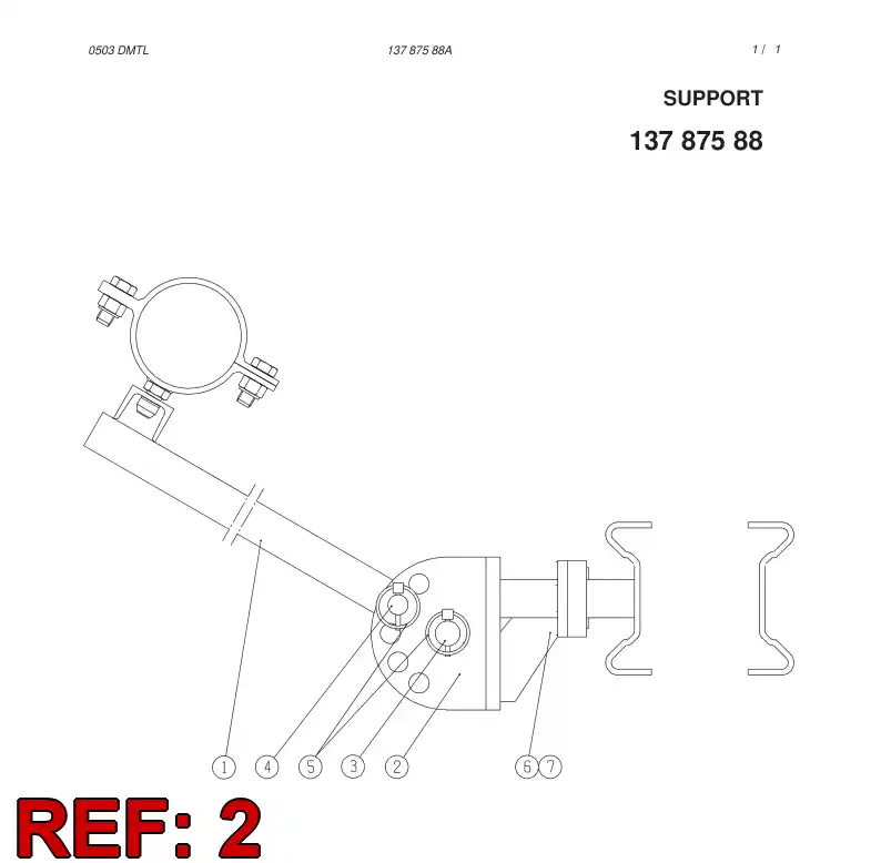13672478 136 724 78 BRACKET - Sandvik Technical Drawing