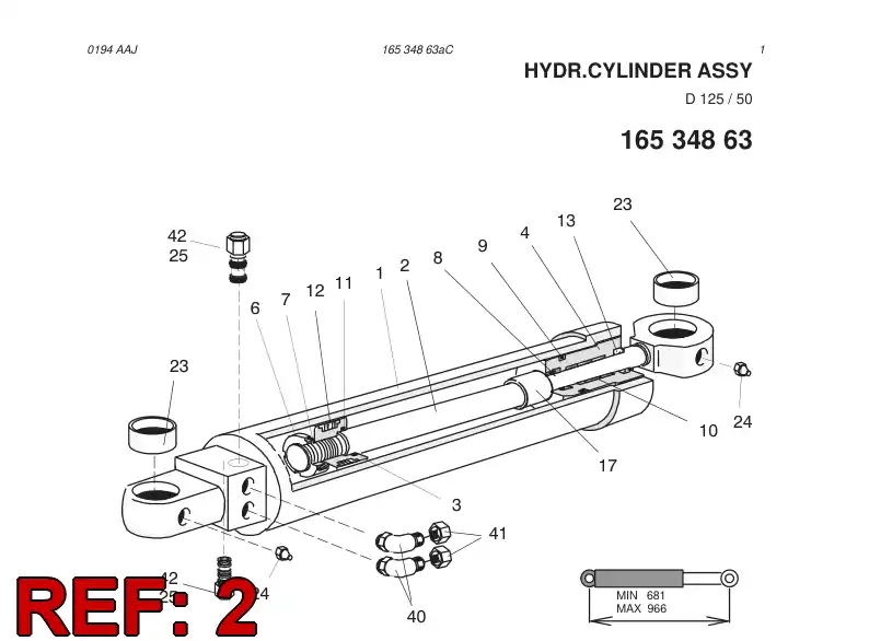 13710118 137 101 18 PISTON ROD - Sandvik Technical Drawing