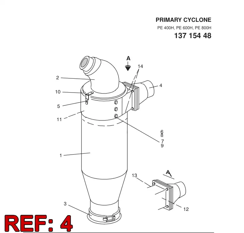 13714028 137 140 28 Reducer - Sandvik Technical Drawing