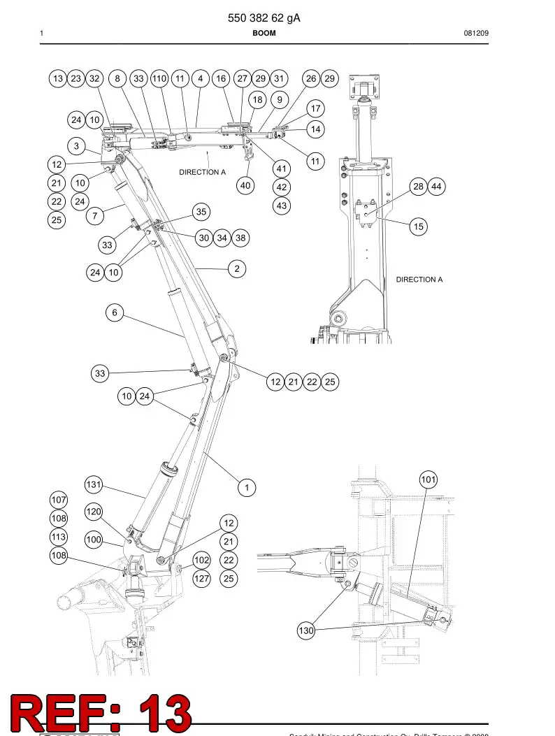13765488 137 654 88 SHAFT - Sandvik Technical Drawing