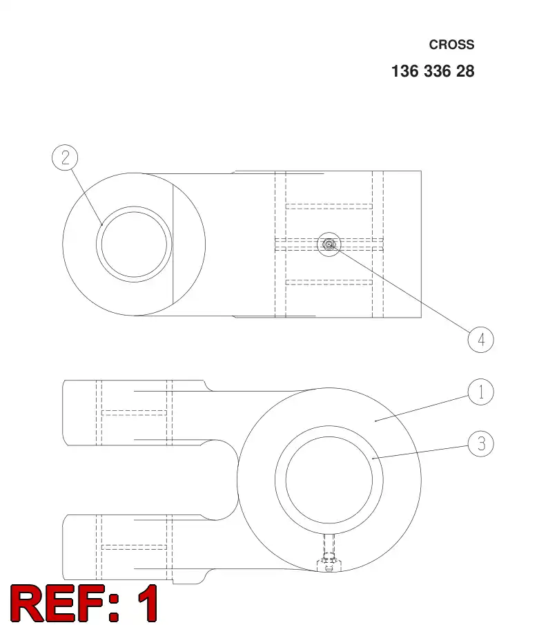13789758 137 897 58 Cross-link - Sandvik Technical Drawing