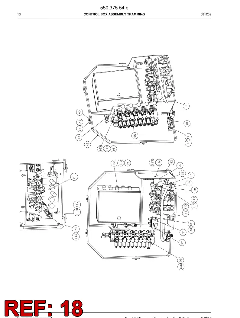 13820308a 138 203 08a Supporting block - Sandvik Technical Drawing