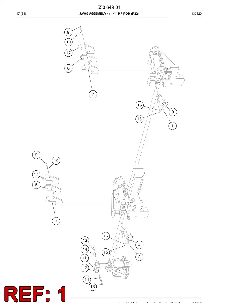 13823188d 138 231 88d JAW PLATE - Sandvik Technical Drawing