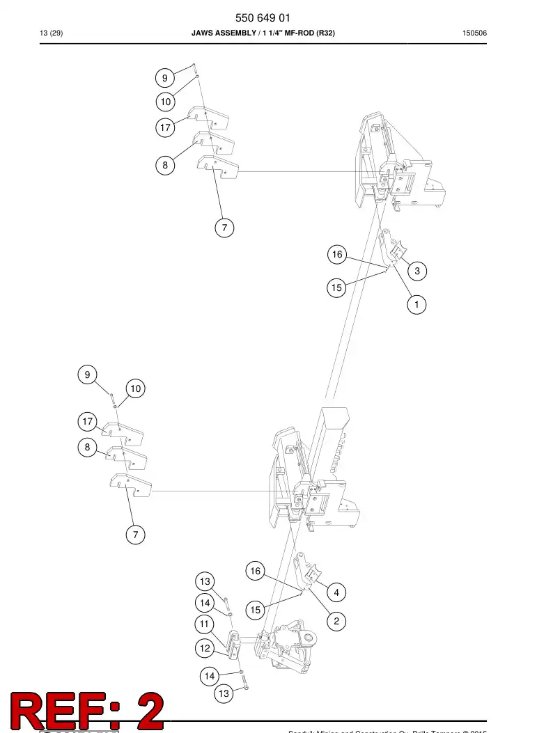 13823188e 138 231 88e JAW PLATE - Sandvik Technical Drawing