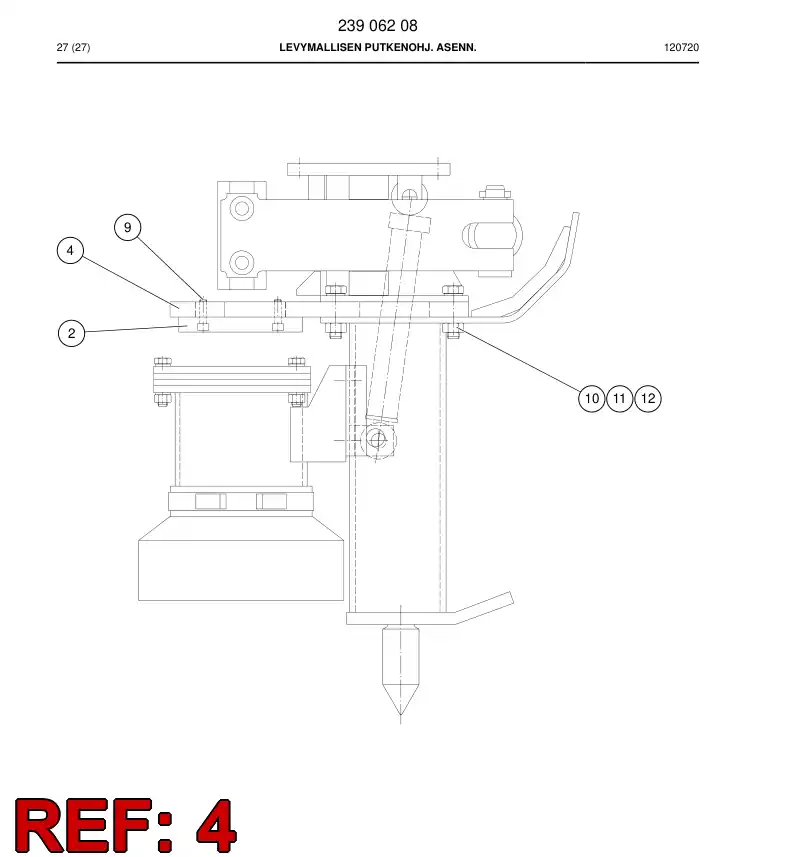 13830598 138 305 98 KIINNITYSLEVY - Sandvik Technical Drawing