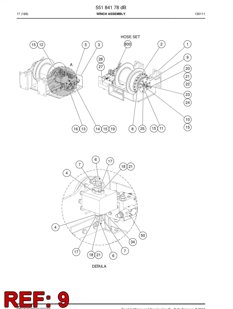 13845028b 138 450 28b Flange Assembly - Sandvik Technical Drawing