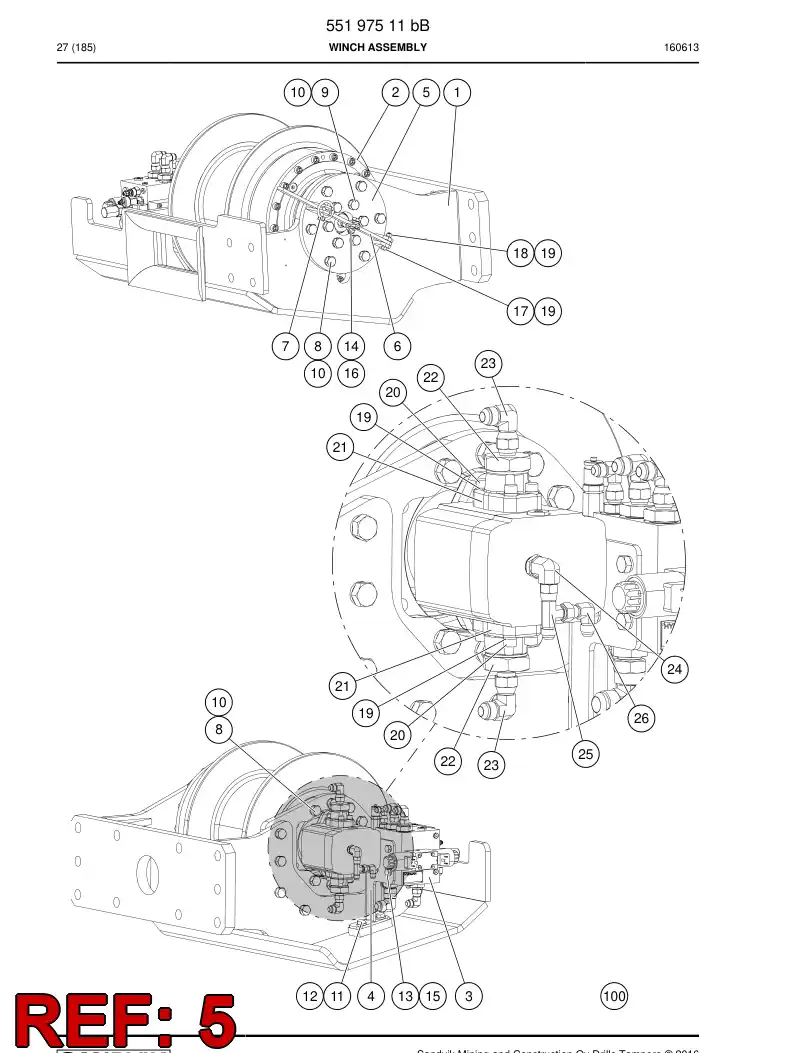 13845028c 138 450 28c Flange Assembly - Sandvik Technical Drawing