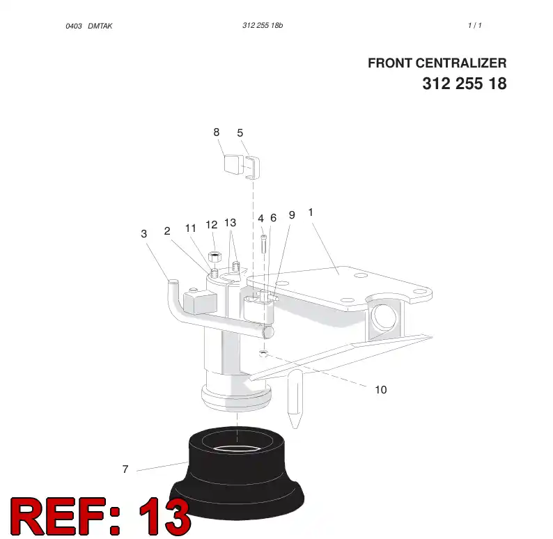14002328 140 023 28 WEAR PIECE 7/8'' - Sandvik Technical Drawing