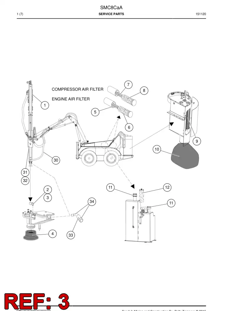 14010748a 140 107 48a Slipper Pad - Sandvik Technical Drawing