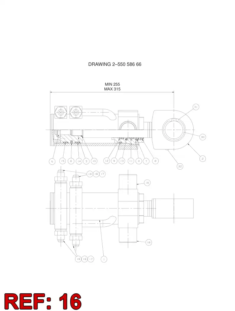14125318 141 253 18 Bushing, Bearing - Sandvik Technical Drawing