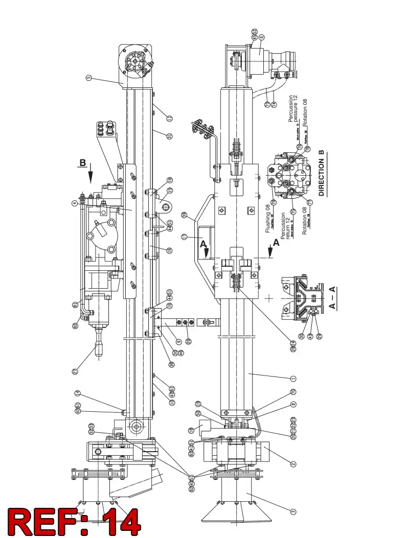 14168108 141 681 08 STOPPER - Sandvik Technical Drawing