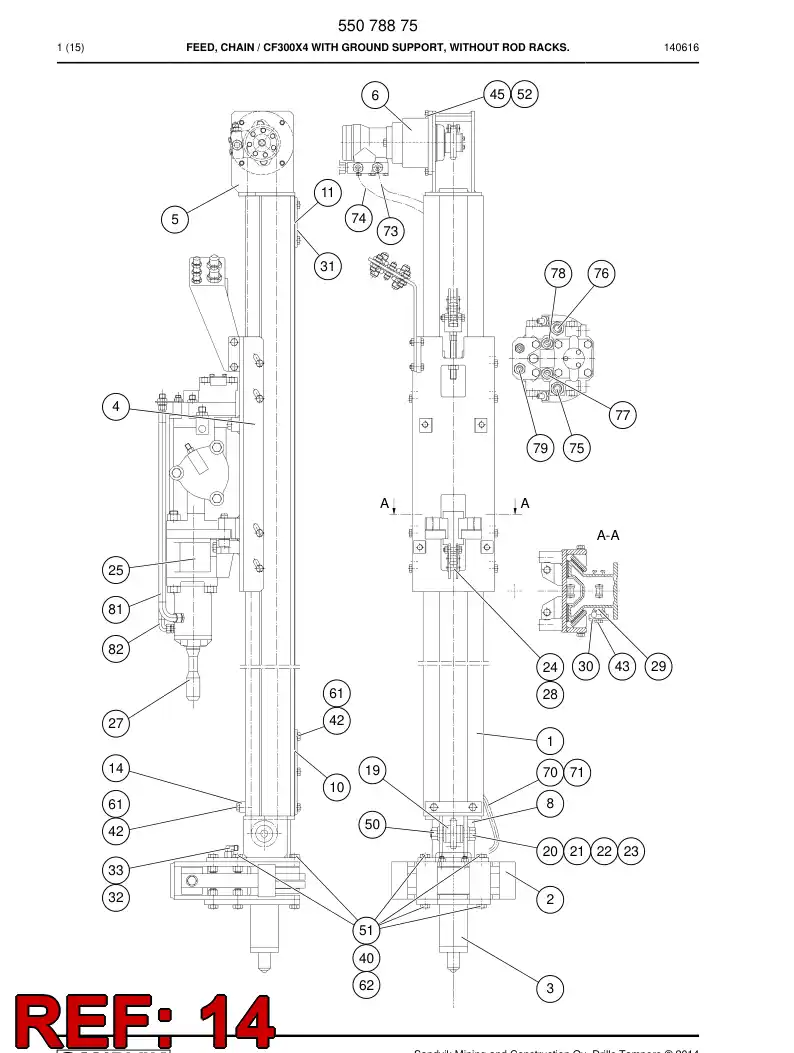 14168108a 141 681 08a RAJOTIN - Sandvik Technical Drawing