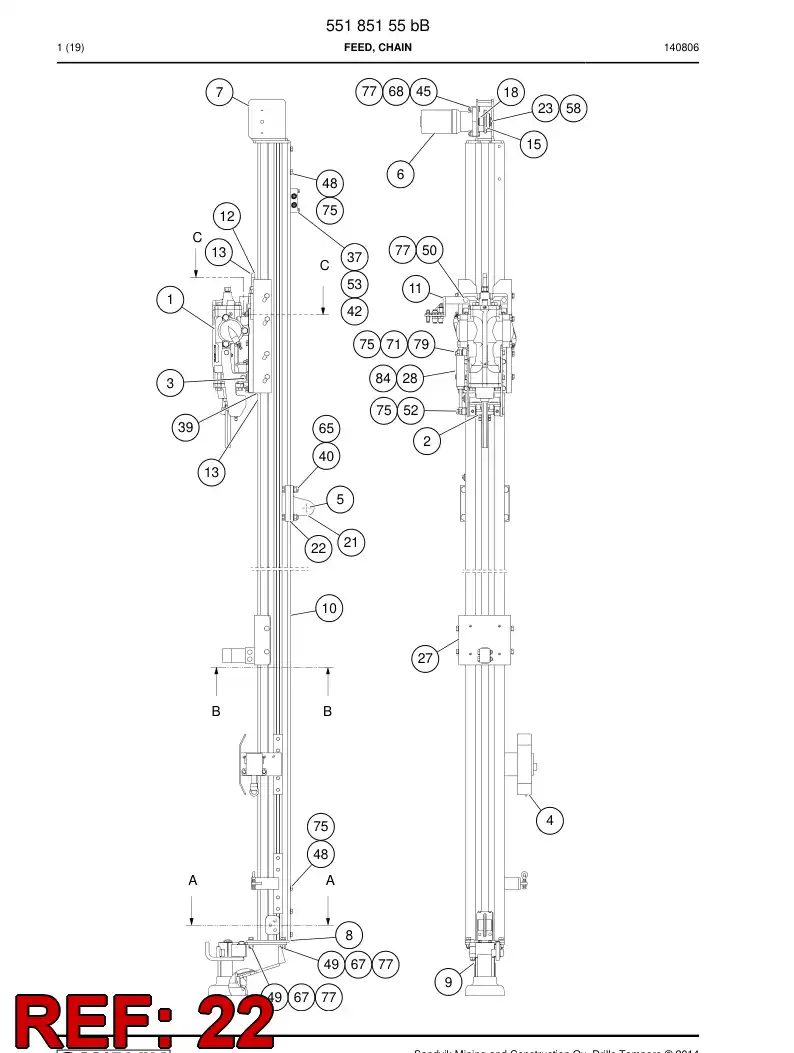 14178008b 141 780 08b Plate, Thrust - Sandvik Technical Drawing