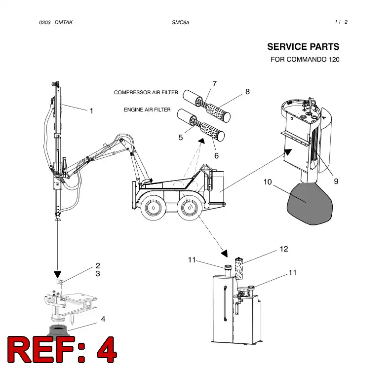 14201618 142 016 18 Head, Suction - Sandvik Technical Drawing