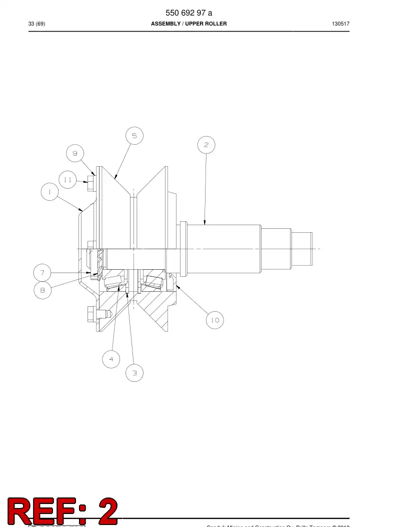 14257048 142 570 48 Shaft - Sandvik Technical Drawing