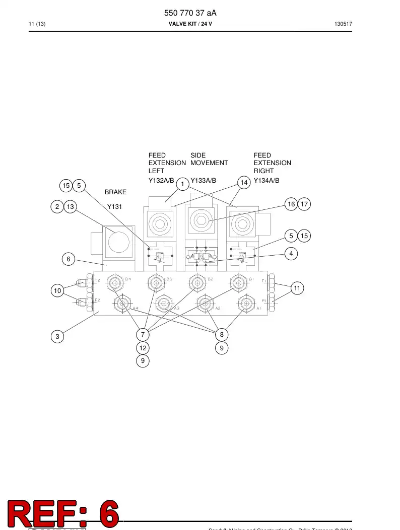 14282238a 142 822 38a Valve plate - Sandvik Technical Drawing