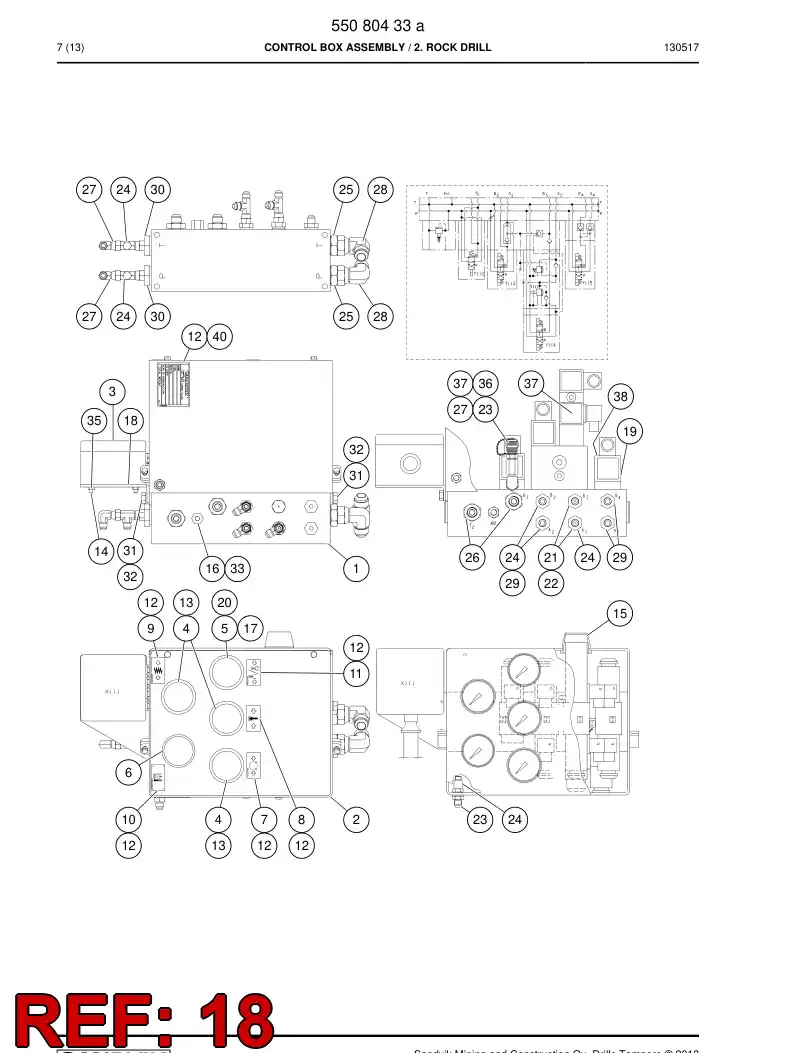 14289048 142 890 48 Bracket - Sandvik Technical Drawing