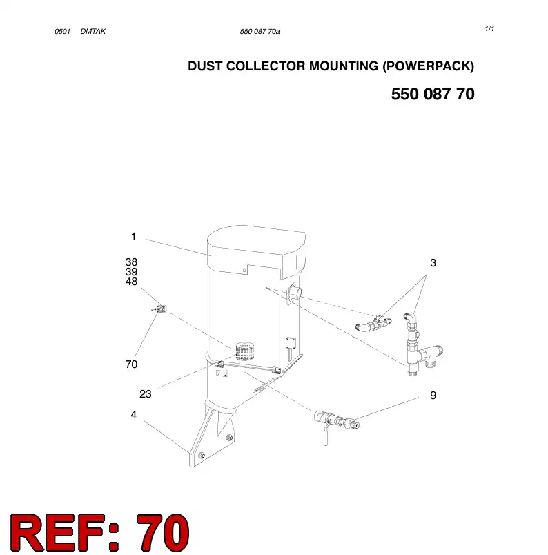 14314969 143 149 69 EMERGENCY STOP PUTTON ASSY - Sandvik Technical Drawing