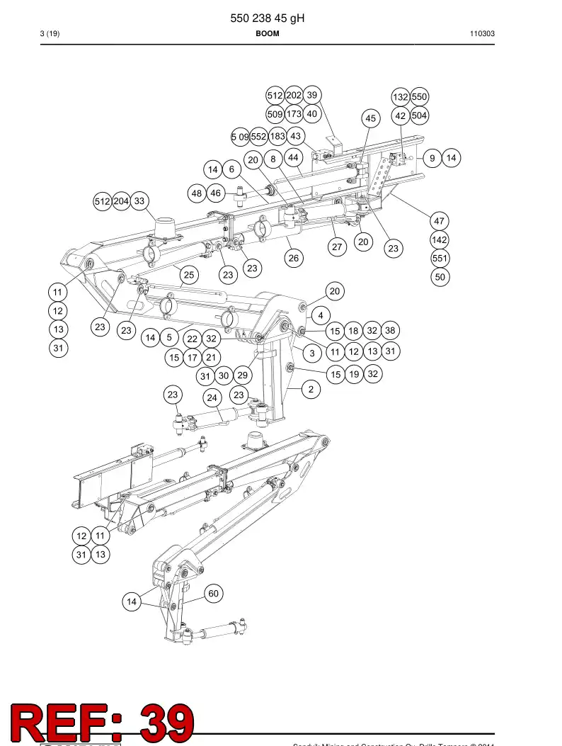 14347158a 143 471 58a Support, Hose - Sandvik Technical Drawing