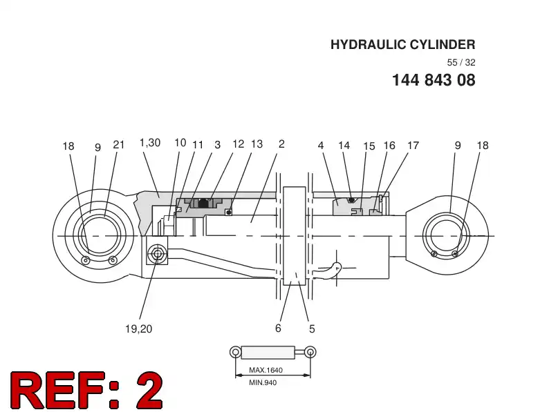 14356738 143 567 38 Rod, PISTON - Sandvik Technical Drawing