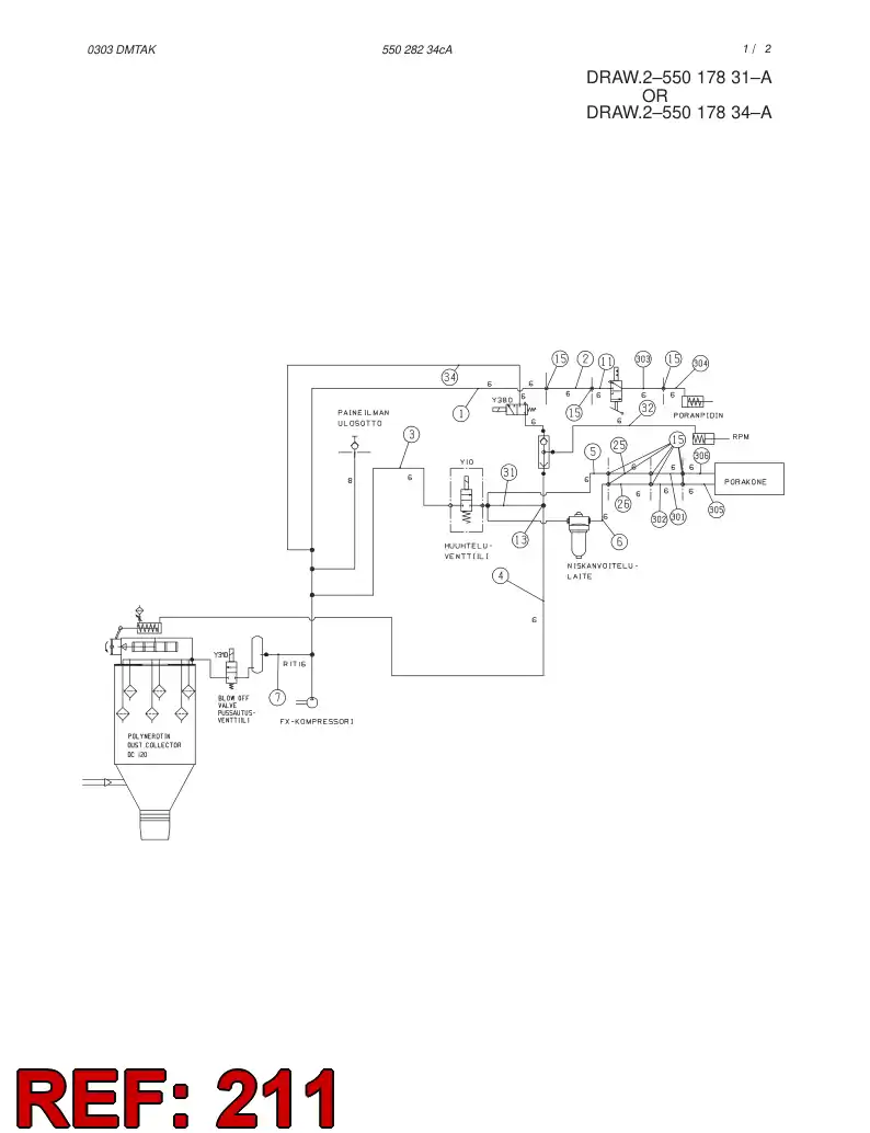 14363998 143 639 98 HOSE ASSY - Sandvik Technical Drawing