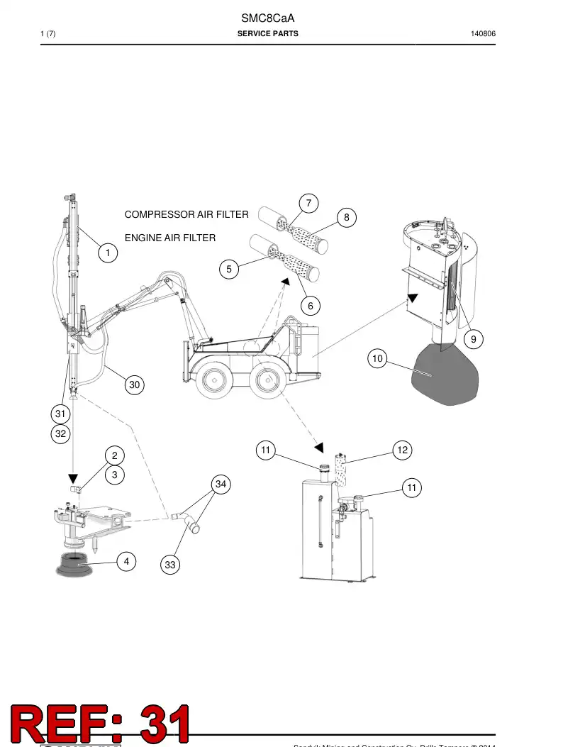 14368528a 143 685 28a MOUNTING PLATE - Sandvik Technical Drawing