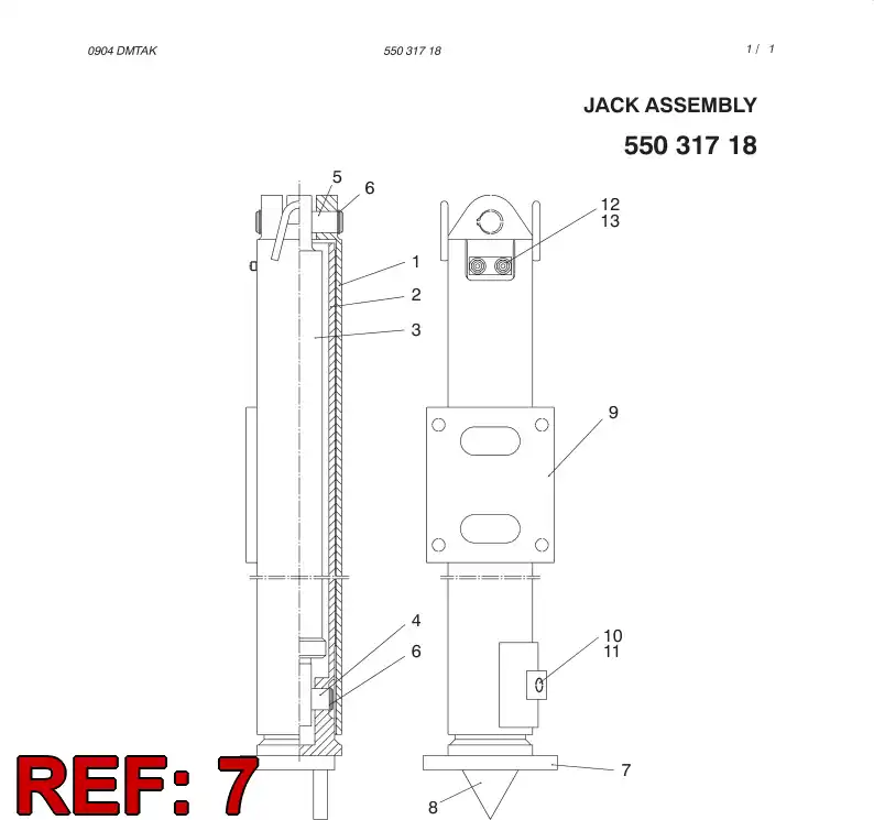 14371208 143 712 08 Plate - Sandvik Technical Drawing