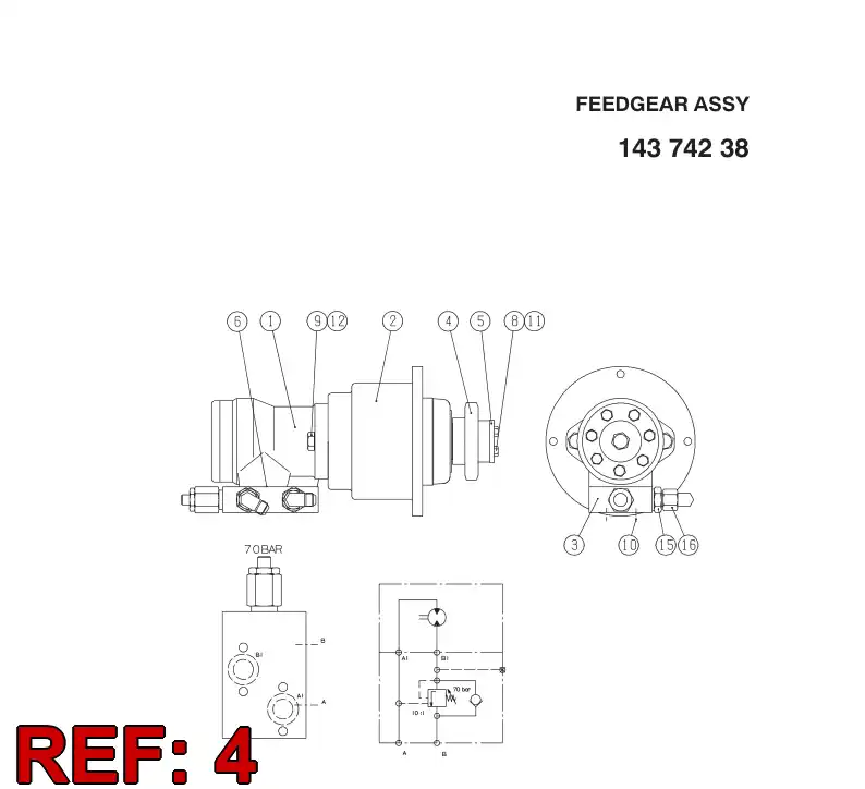 14371748 143 717 48 SPROCKET WHEEL - Sandvik Technical Drawing