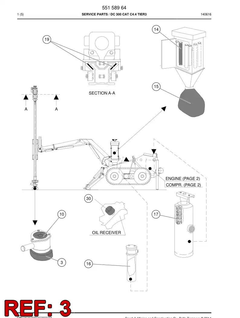 14372758a 143 727 58a SUCTION HEAD RUBBER - Sandvik Technical Drawing