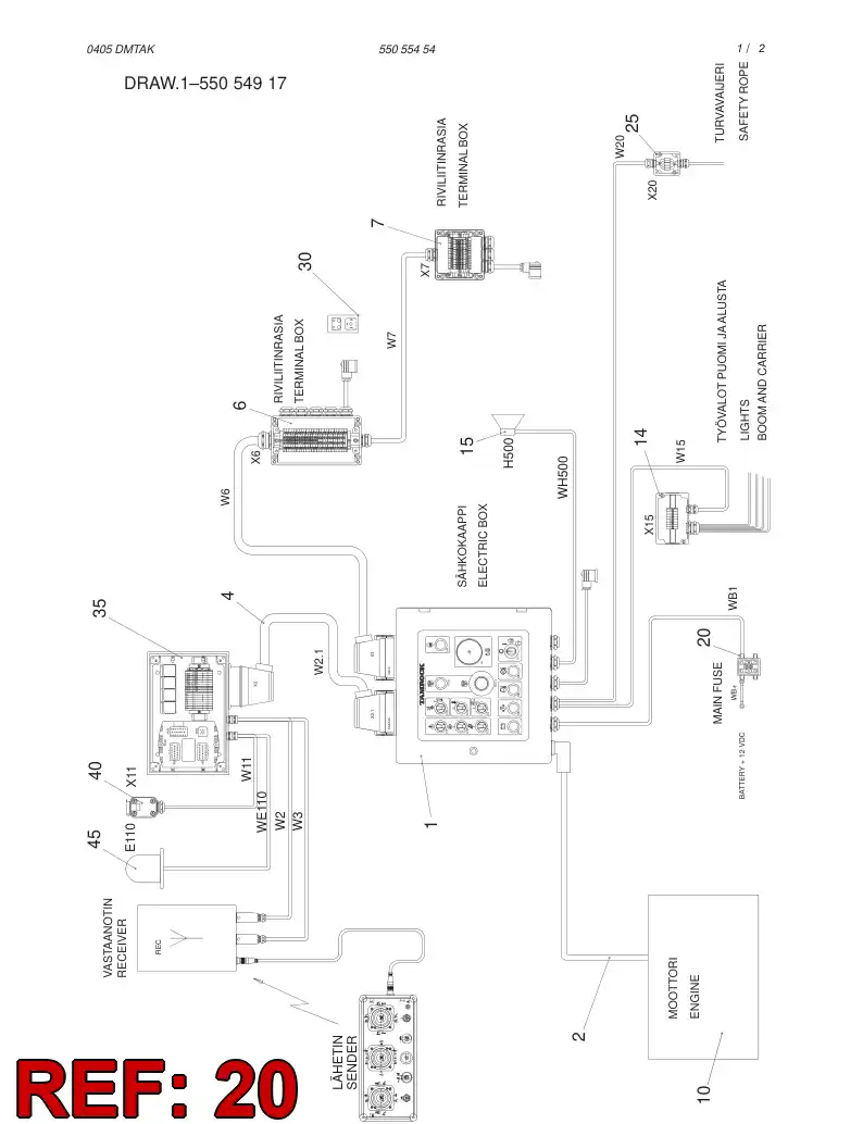 14376128 143 761 28 MAIN FUSE BOX - Sandvik Technical Drawing