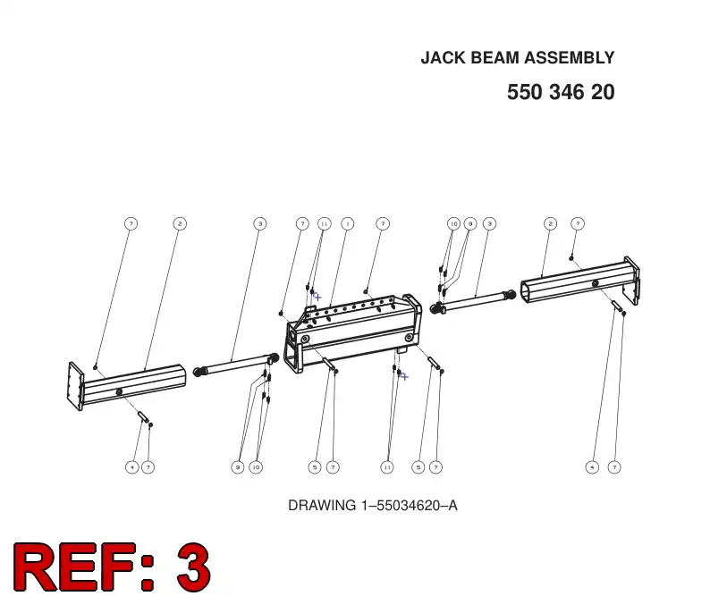 14466804 144 668 04 HYDR.CYLINDER 55/32 - Sandvik Technical Drawing