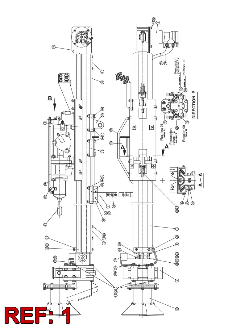 14488748 144 887 48 Frame - Sandvik Technical Drawing