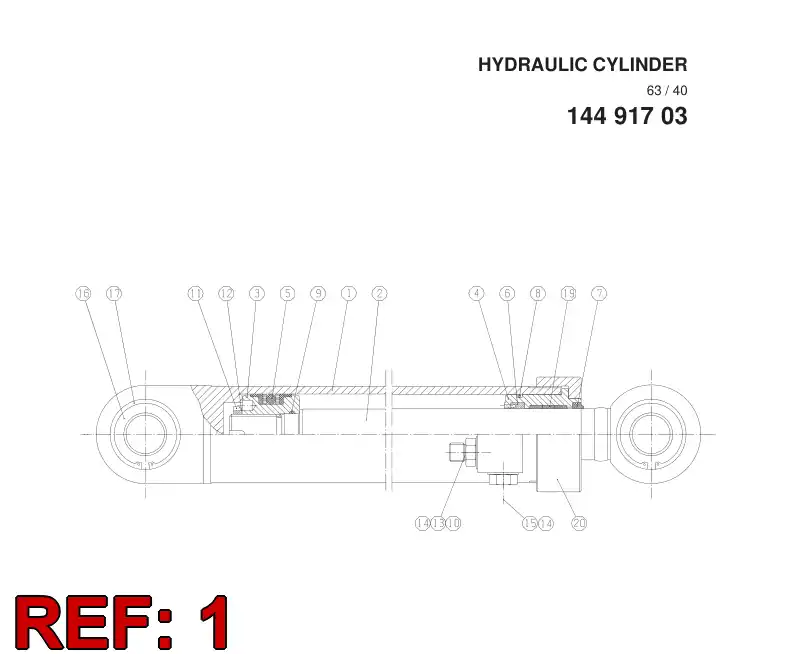 14491838 144 918 38 Tube, Cylinder - Sandvik Technical Drawing