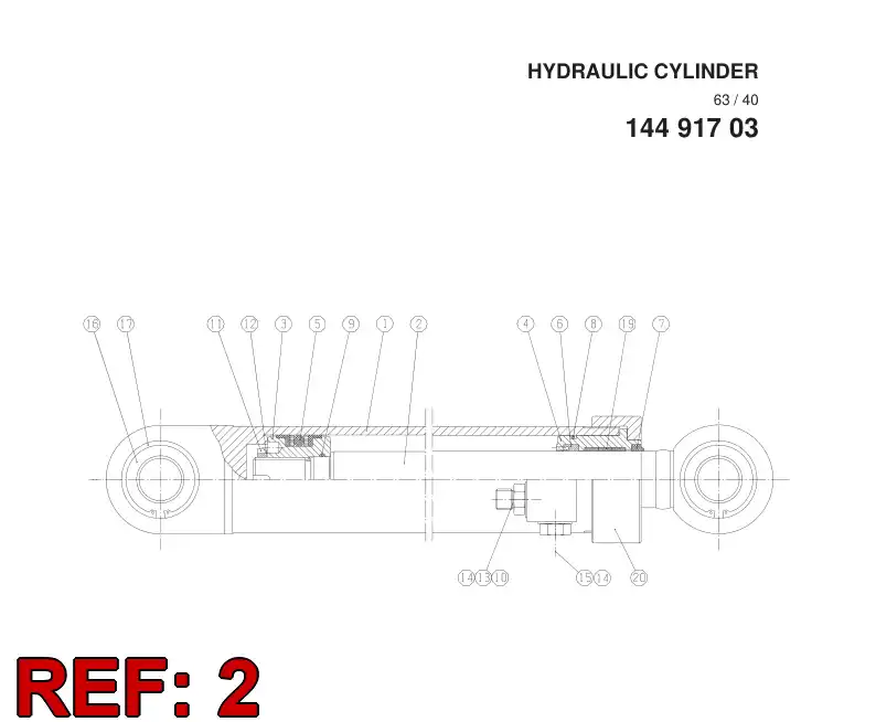 14491968 144 919 68 Rod, PISTON - Sandvik Technical Drawing