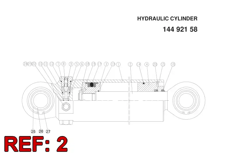 14492028 144 920 28 Rod, PISTON - Sandvik Technical Drawing