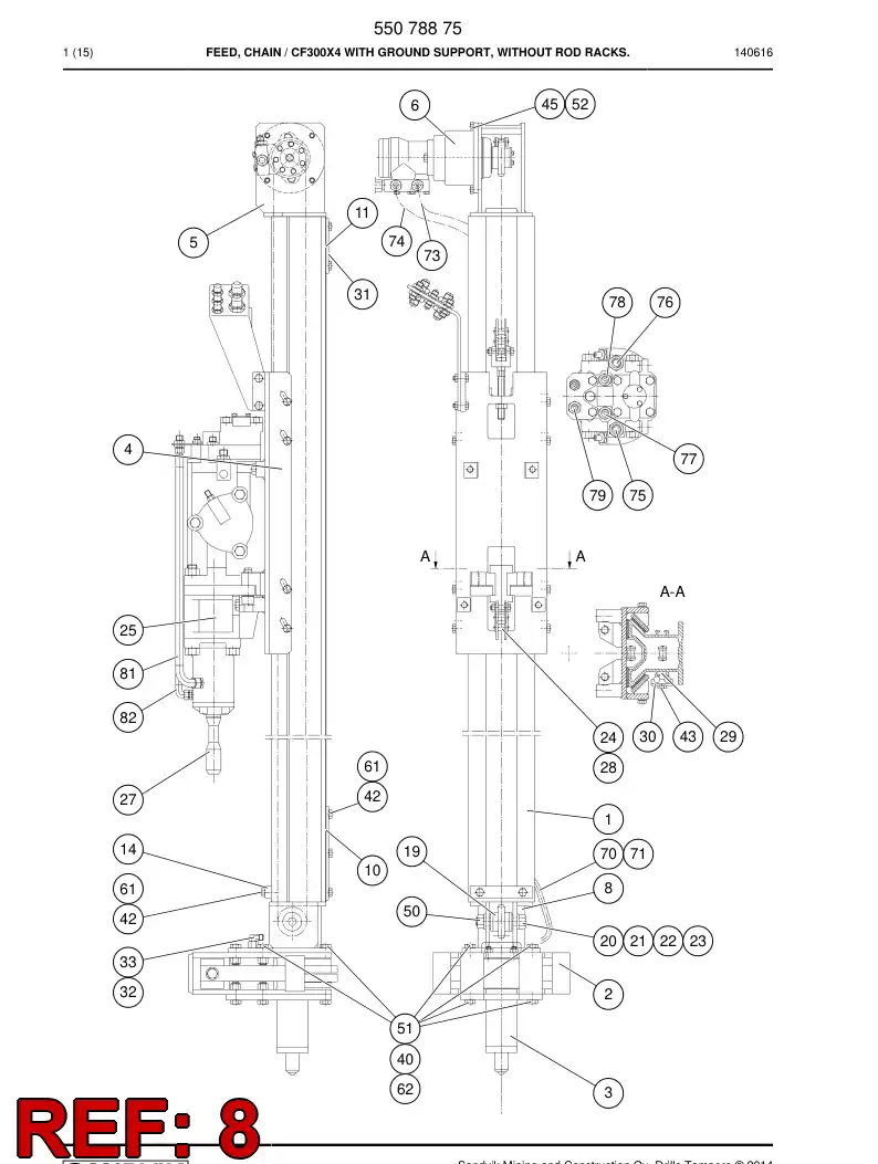 14493448c 144 934 48c Bracket, Mounting - Sandvik Technical Drawing