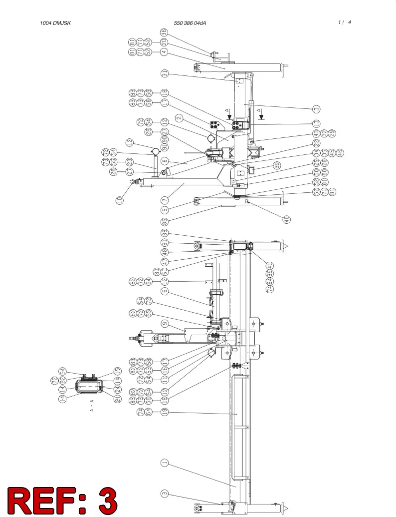 14494738 144 947 38 FRAME - Sandvik Technical Drawing