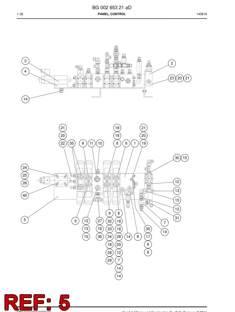 14497358b 144 973 58b OHJAUSKESKUS TELINE - Sandvik Technical Drawing