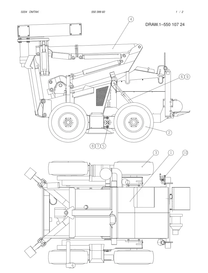 14598241 145 982 41 HYDR. CIRCUIT DIAGRAM - Sandvik Technical Drawing